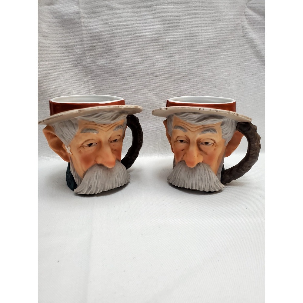 Set Of 2-1979 Norman Rockwell SATURDAY EVENING POST Dave Grossman Toby Mugs